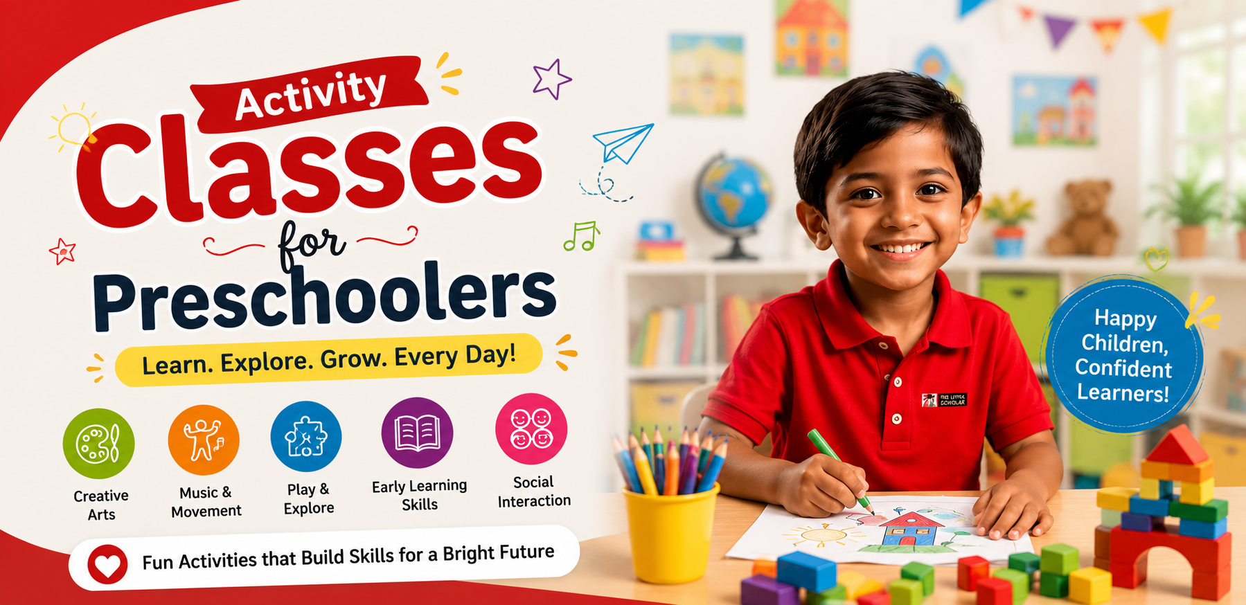 activity classes for preschoolers best play school in Ghaziabad The Little Scholar Kavi Nagar holistic learning children