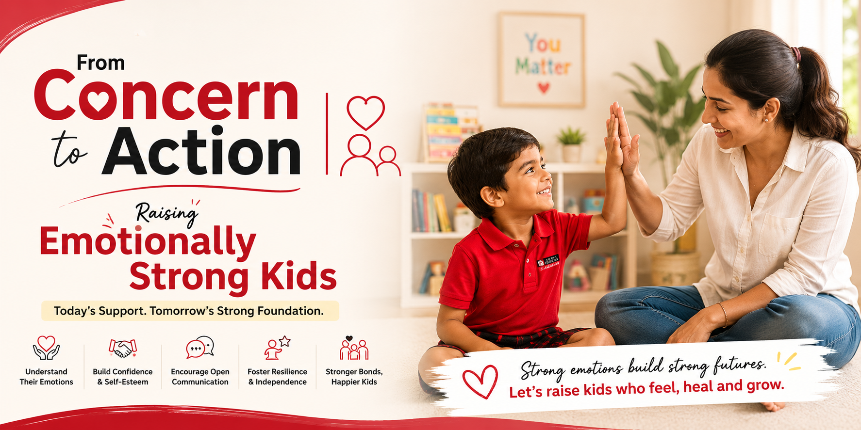 raising emotionally strong children parents teachers action plan best play school in Ghaziabad The Little Scholar Kavi Nagar